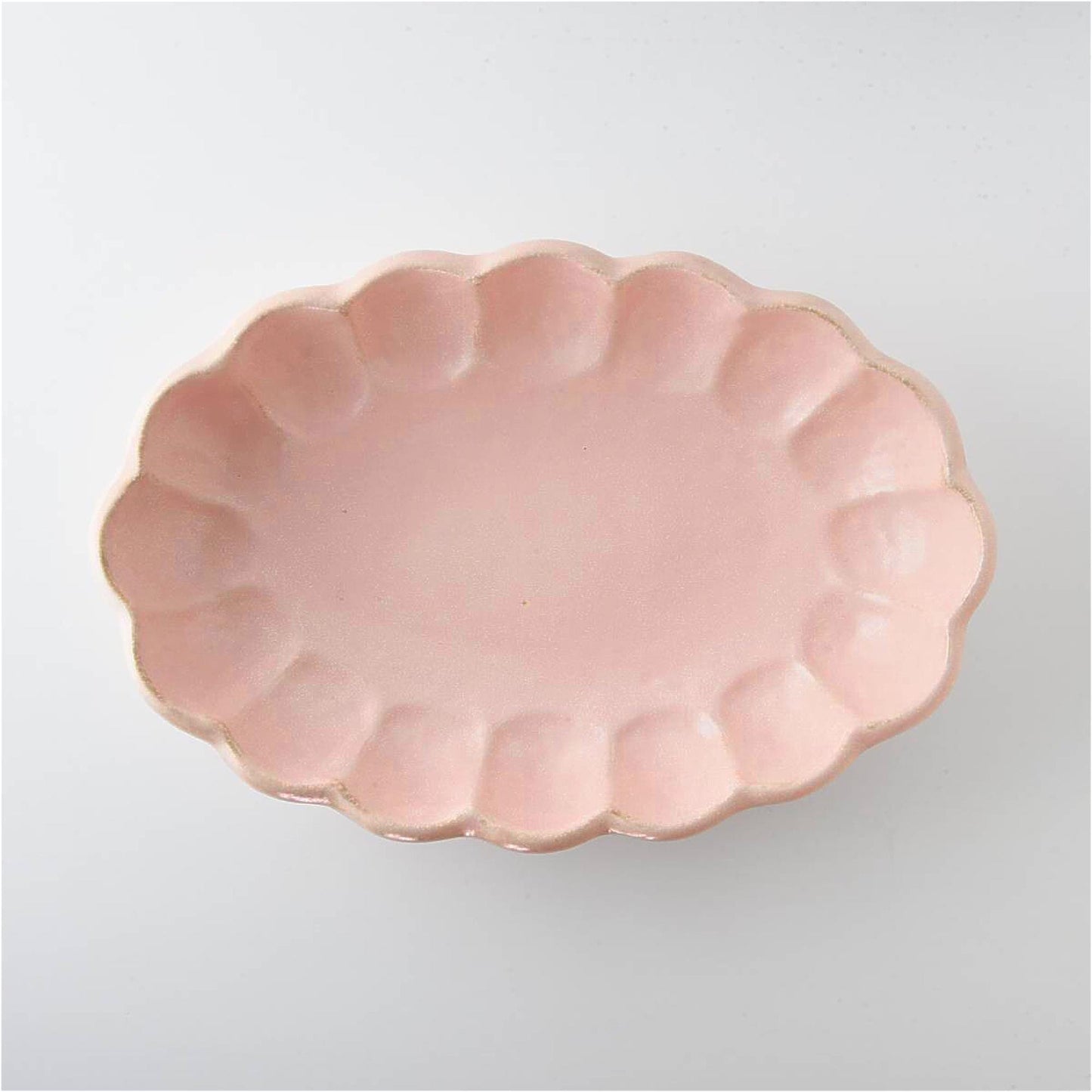 Kaneko Kohyo Rinka Handmade Oval Plate - Pink