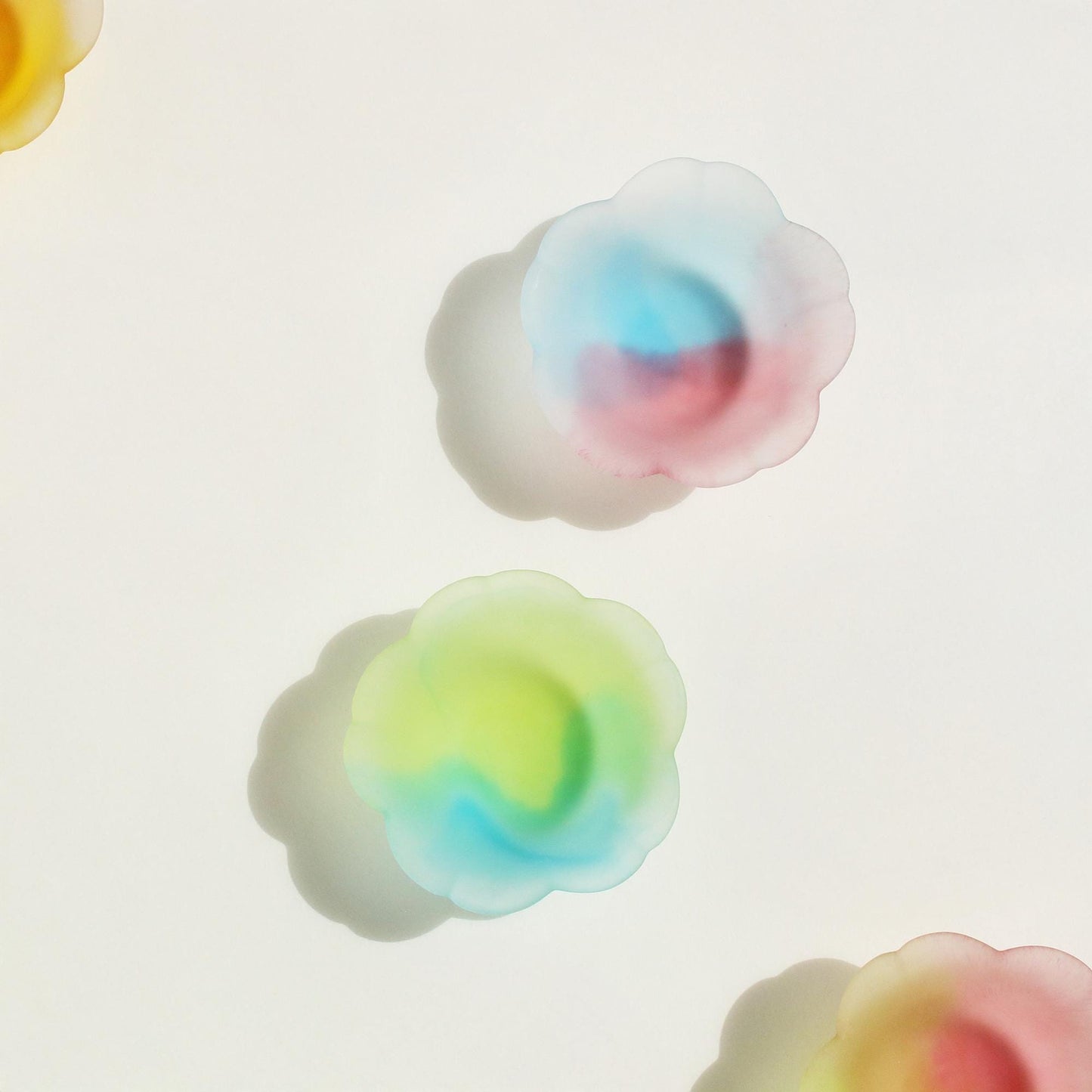 Sakura Sake Glass/Side Dish Collection - Multi Color Cherry Blossom
