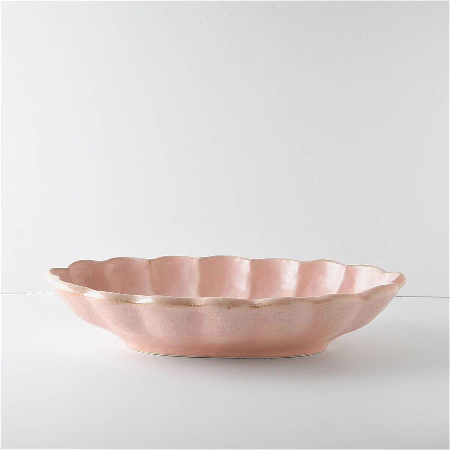 Kaneko Kohyo Rinka Handmade Oval Plate - Pink