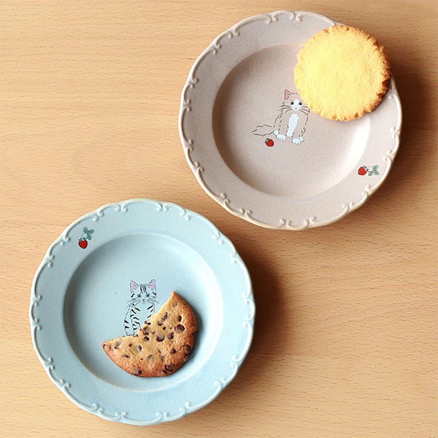 Trio Cat Eco-Friendly Recycled Clay Porcelain Plate - Small 6 in