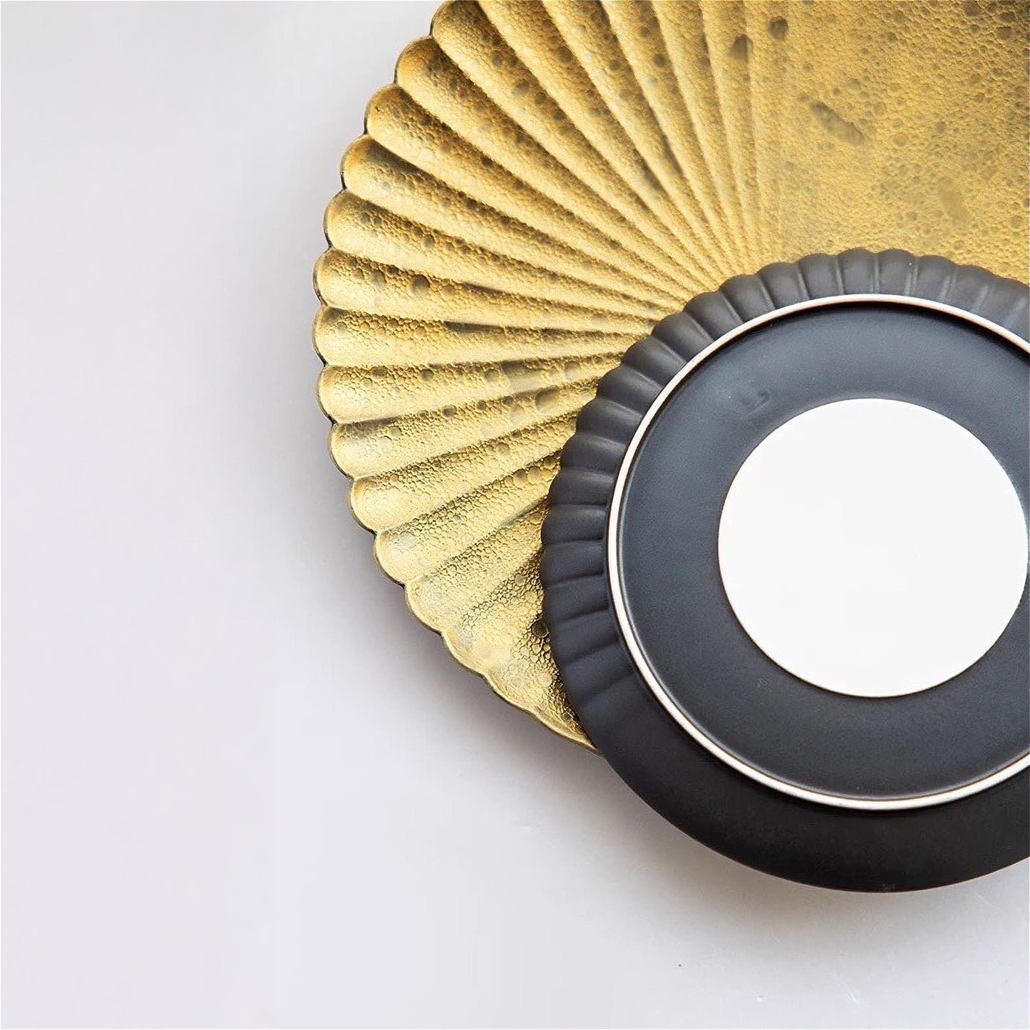 Ocean Bubble Handmade Plate Set - Gold