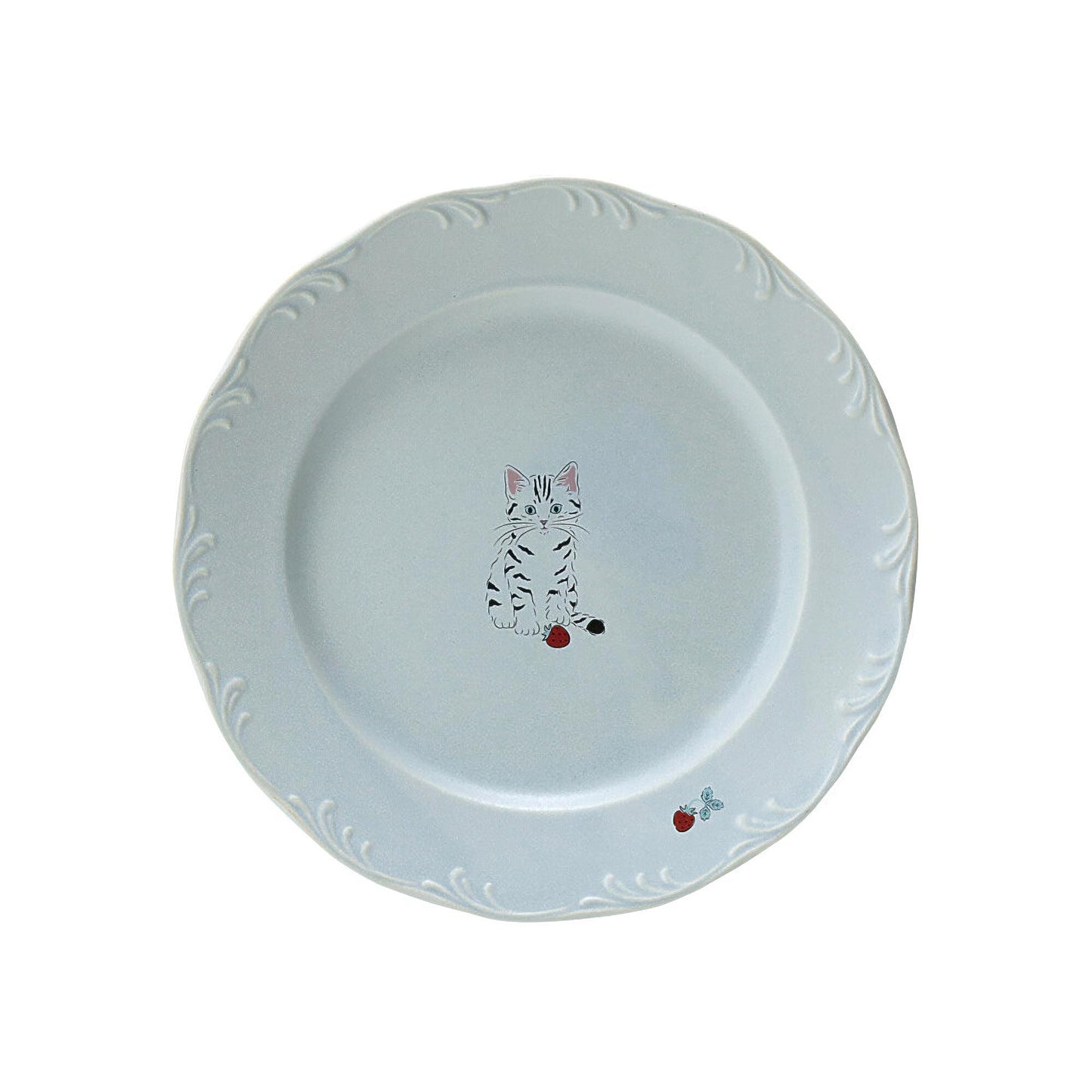 Trio Cat Eco-Friendly Recycled Clay Porcelain Plate - Large 7.9 in