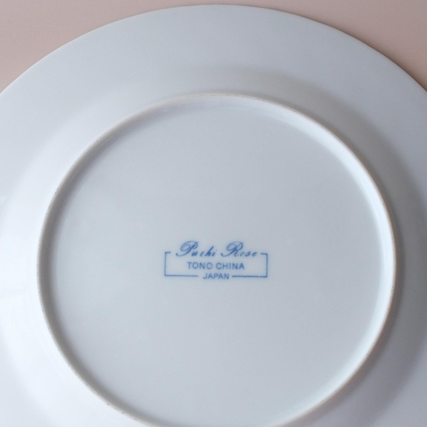 Handmade Vintage Plate - Blue Rose