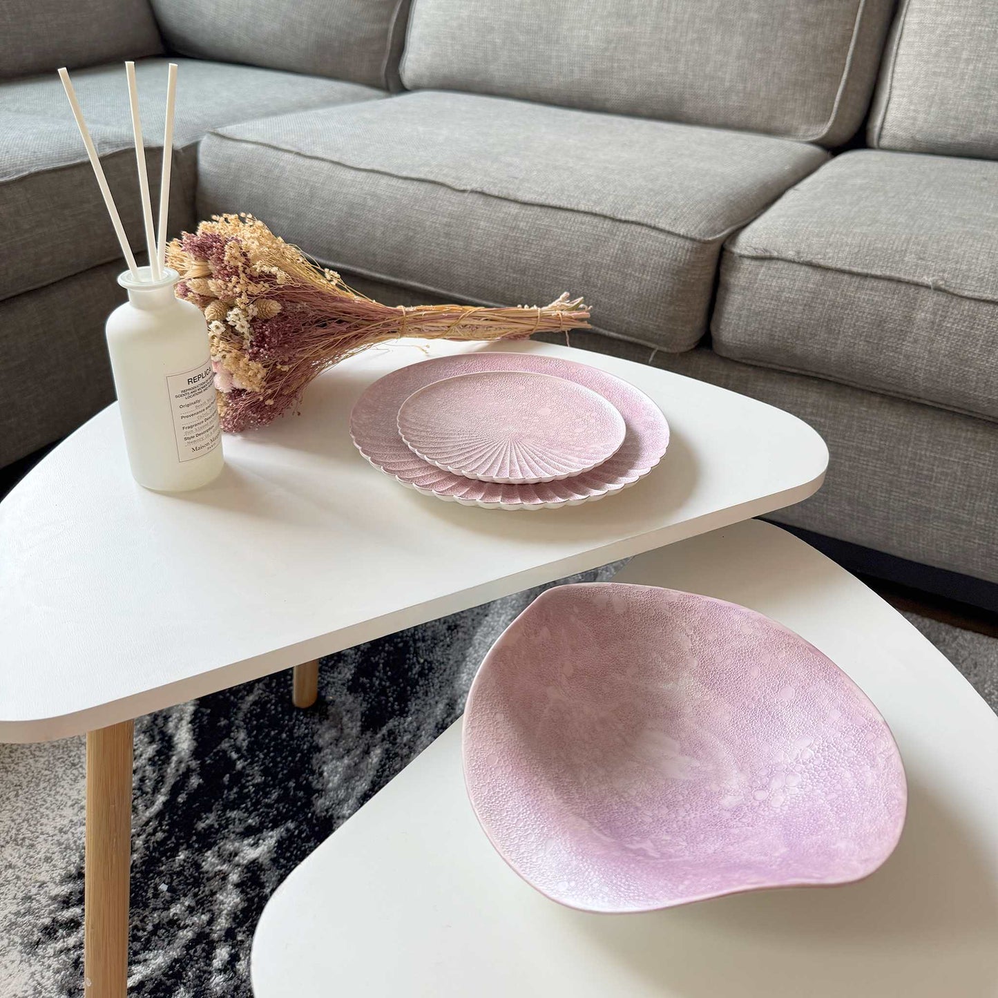 Ocean Bubble Handmade Dinnerware Set - Purple - ZenwareCrafts