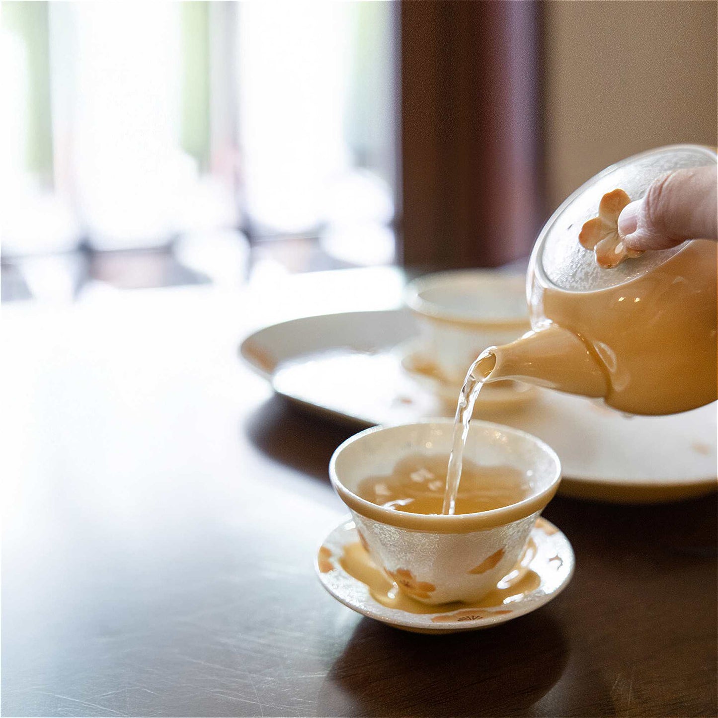 Cherry Blossom Handmade Tea Cup - ZenwareCrafts