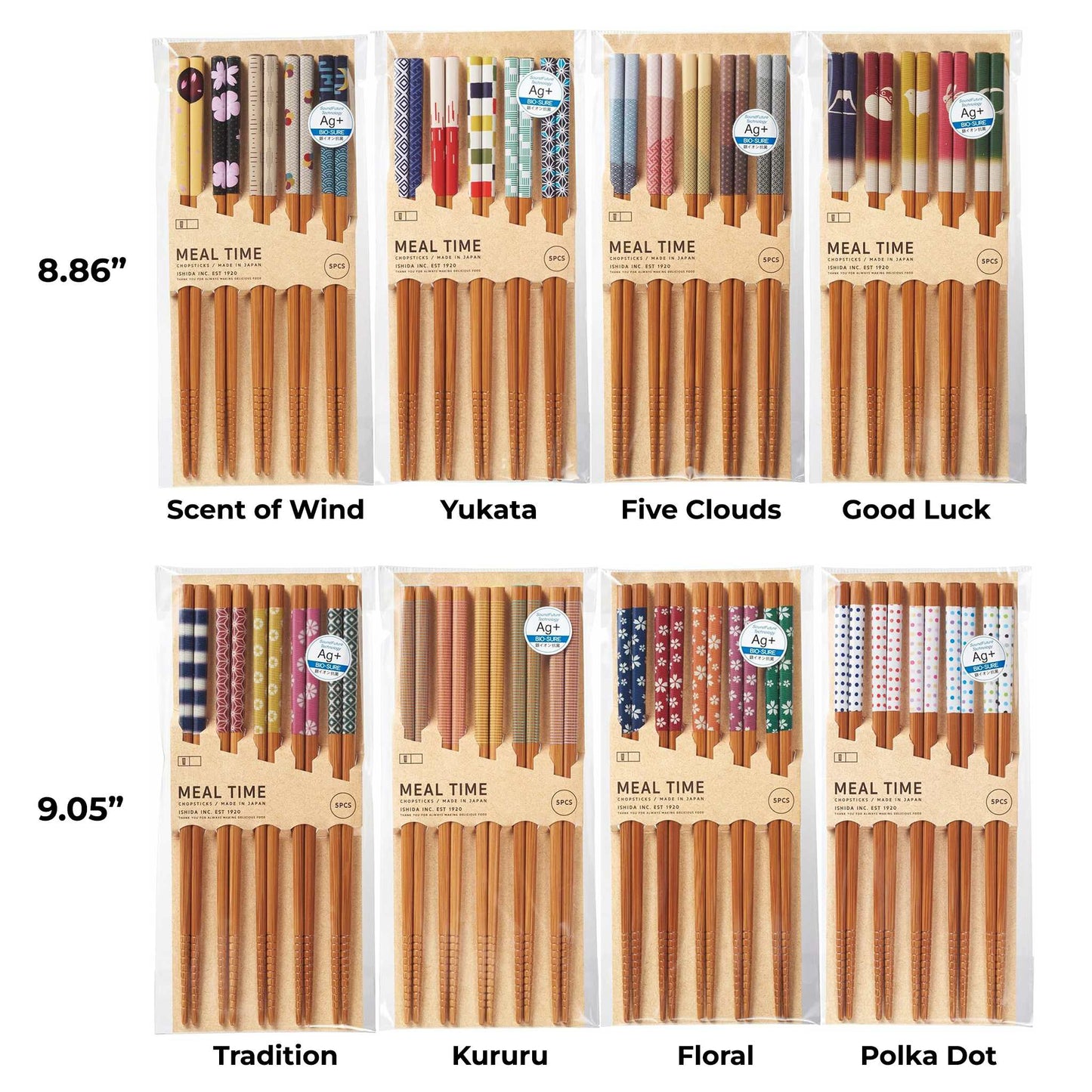 ISHIDA 5-Pair Chopsticks Set - ZenwareCrafts