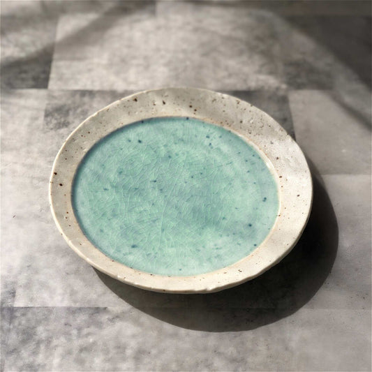 Lake Mino Ware Porcelain Plate - Large 8 in Round - ZenwareCrafts