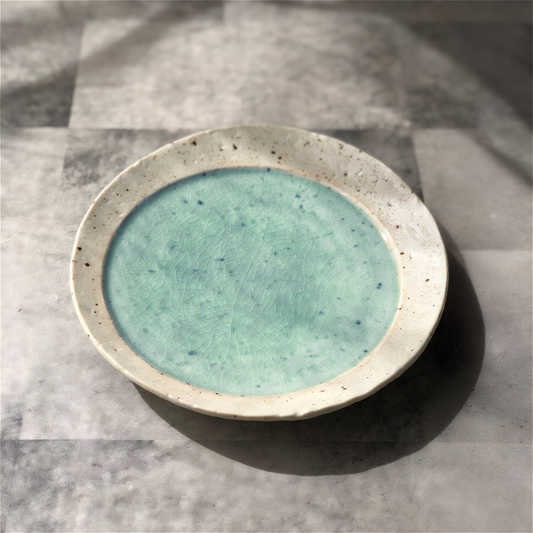 Lake Mino Ware Porcelain Plate - Large 8 in Round
