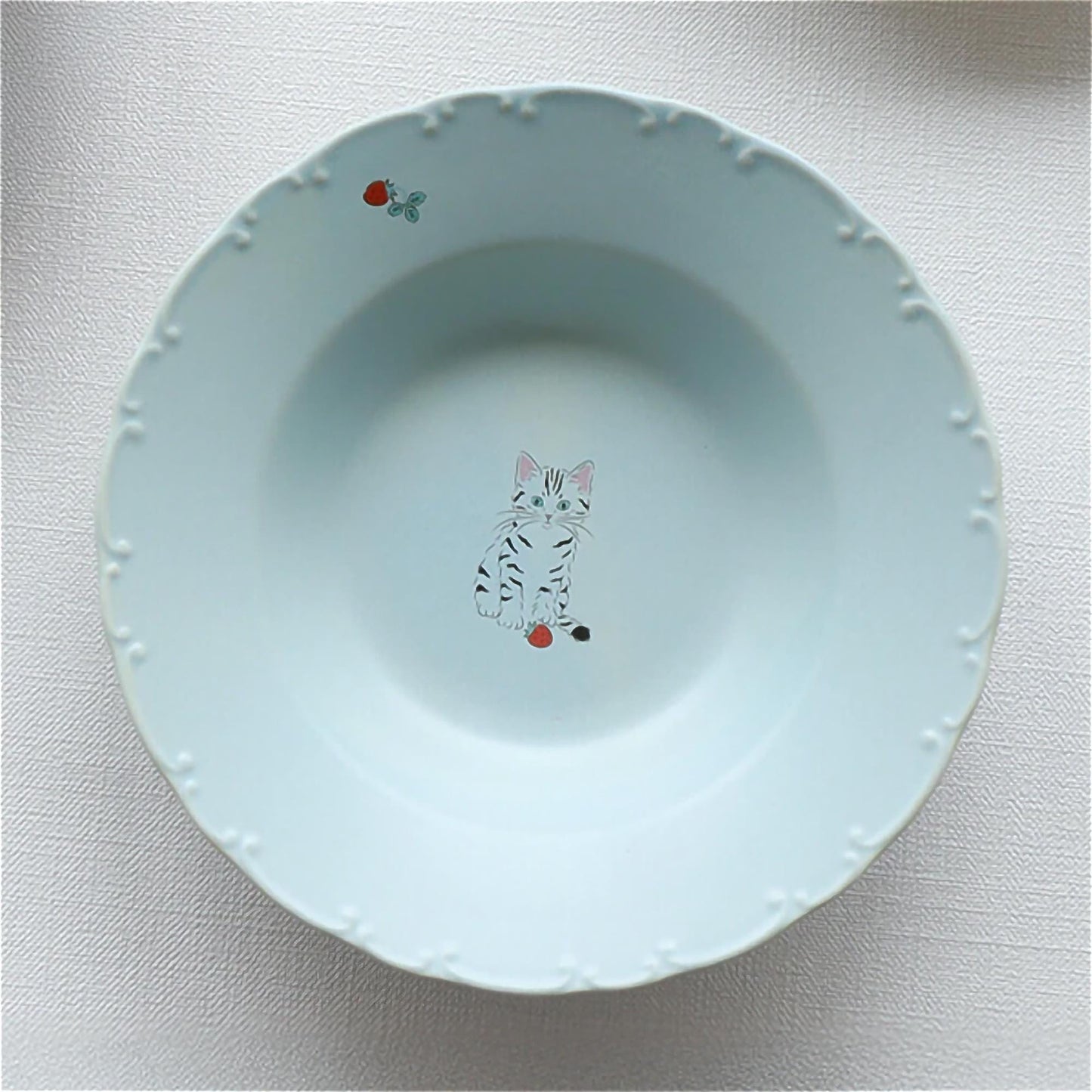 Trio Cat Eco-Friendly Recycled Clay Porcelain Pasta Plate