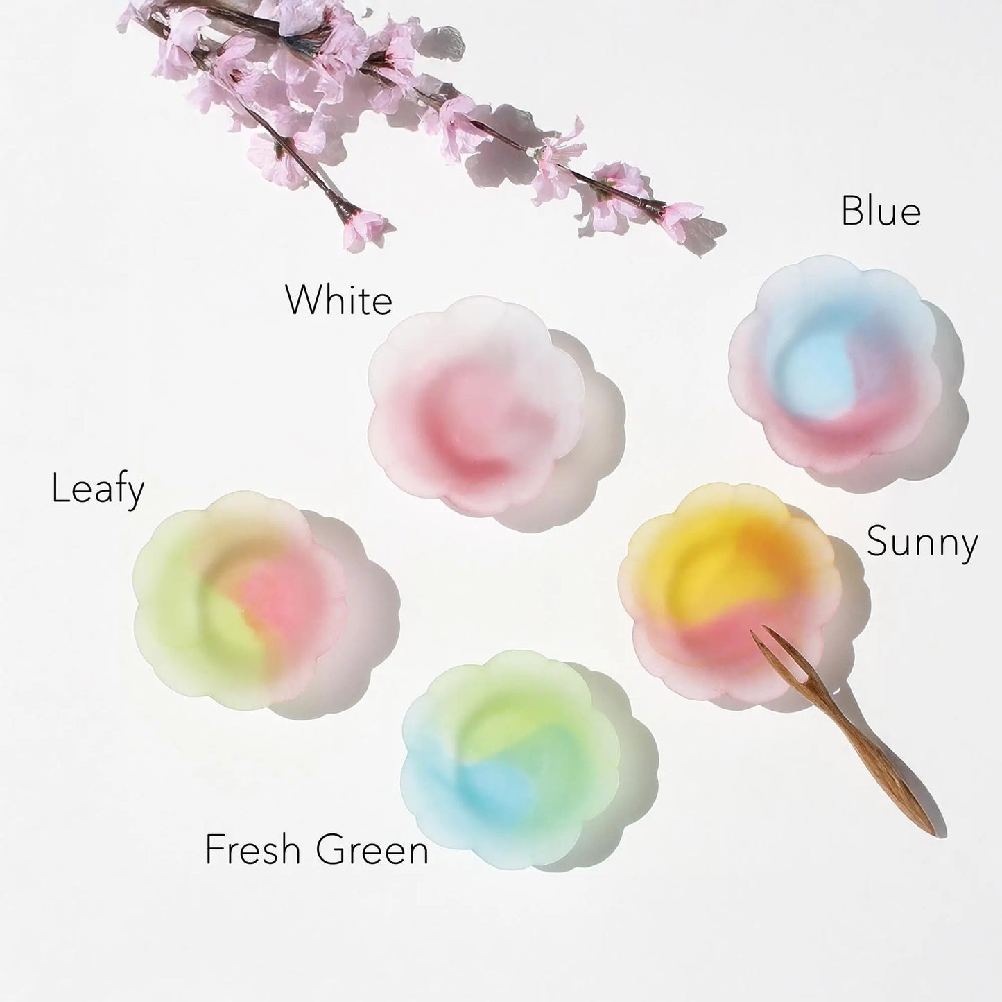 Sakura Sake Glass/Side Dish Collection - Multi Color Cherry Blossom - ZenwareCrafts