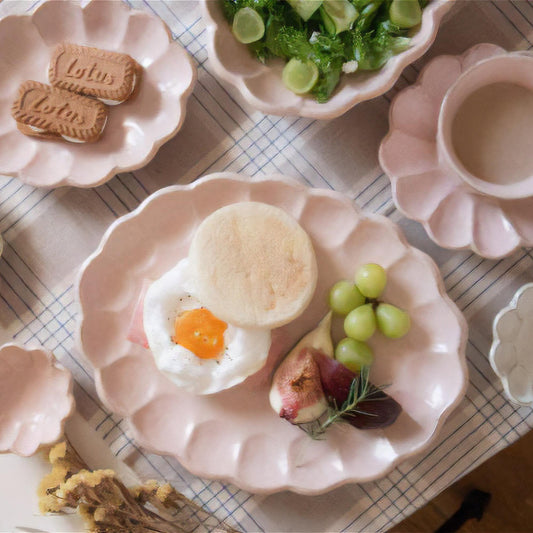 Kaneko Kohyo Rinka Handmade Oval Plate - Pink - ZenwareCrafts