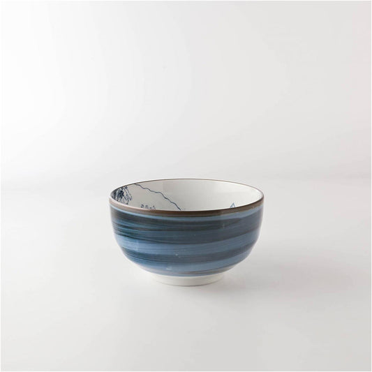 The Great Wave Mino Ware Porcelain Bowl - Small 4.9 in - ZenwareCrafts