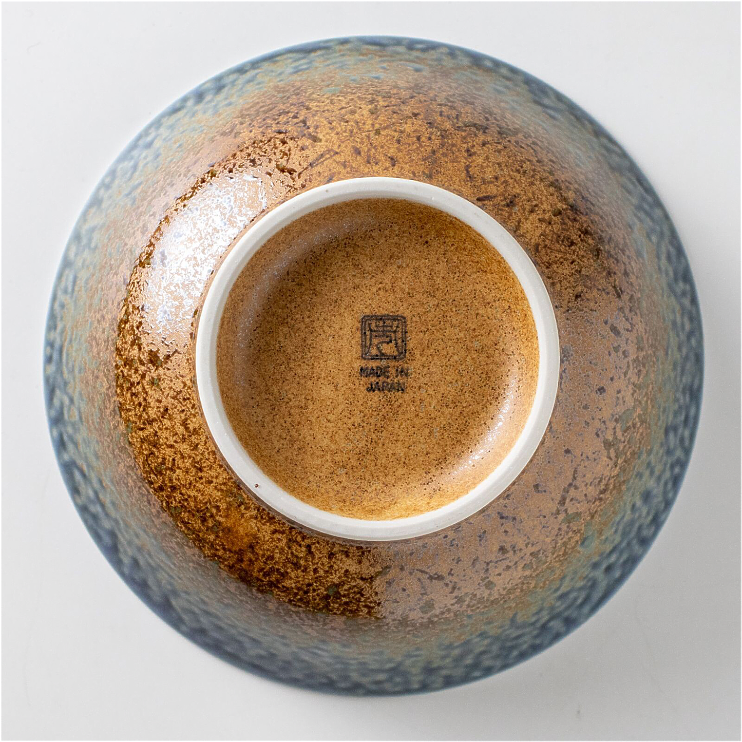 The Sandy Blue Mino Ware Porcelain 8.3 in Ramen Bowl