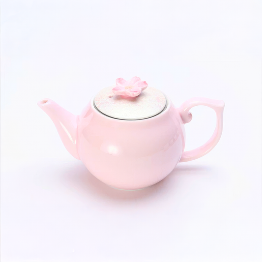 Cherry Blossom Handmade Western Teapot - Pink - ZenwareCrafts