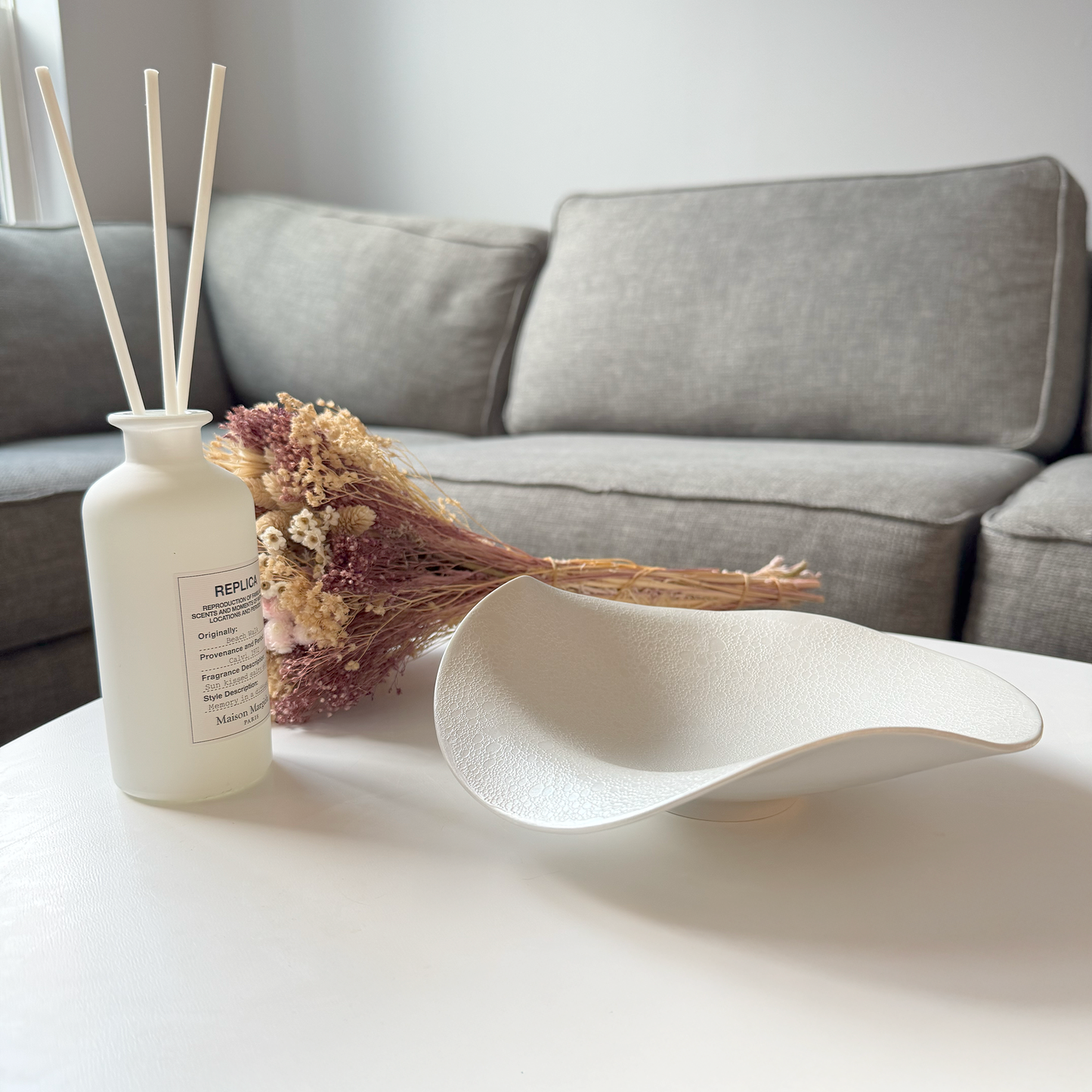 Ocean Bubble Handmade Curvy Bowl - White