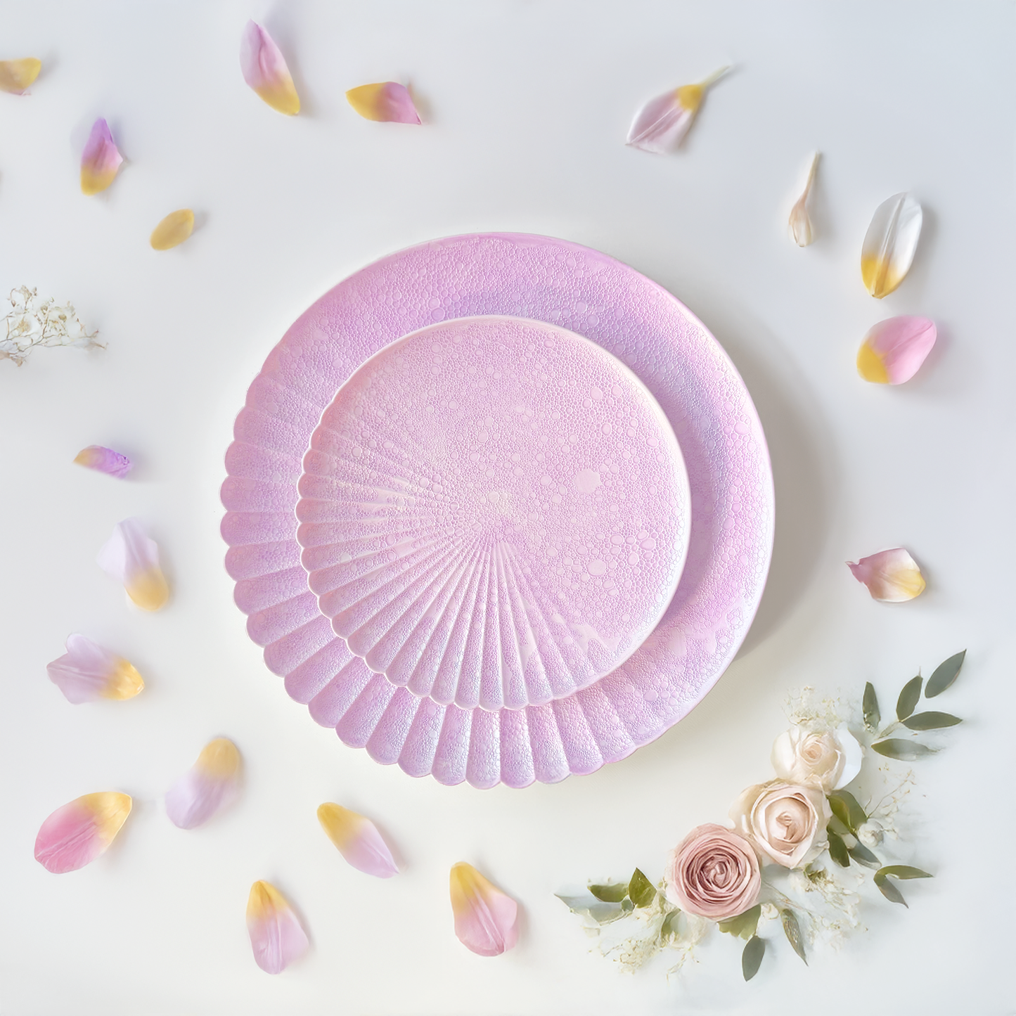 Ocean Bubble Handmade Plate - Large 9.0 in Purple