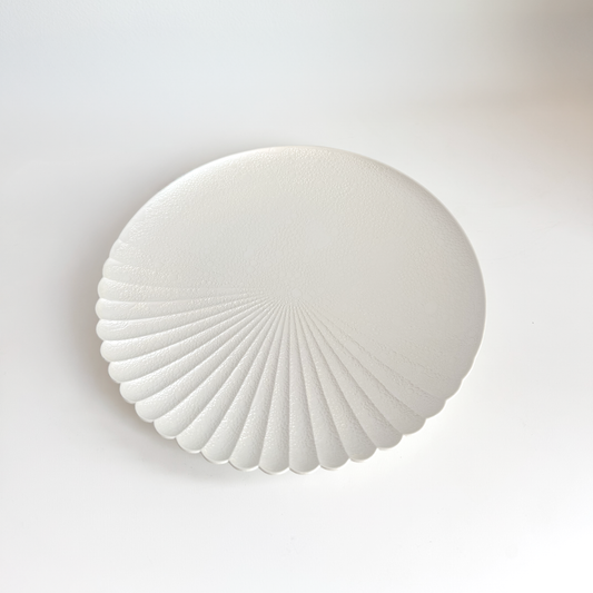 Ocean Bubble Handmade Plate - Large 9.0 in White - ZenwareCrafts