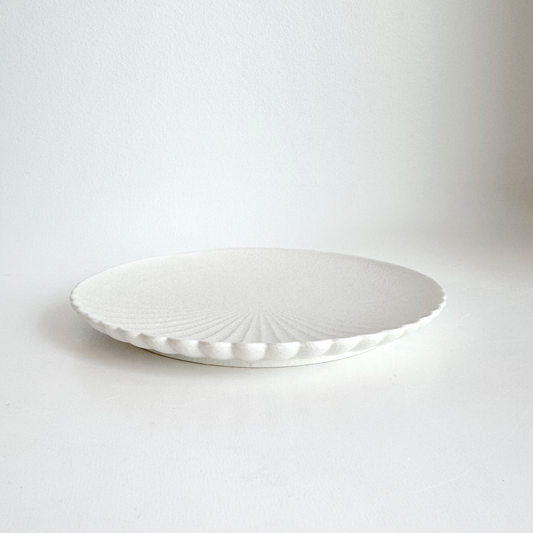 Ocean Bubble Handmade Plate - Small 6.3 in White - ZenwareCrafts