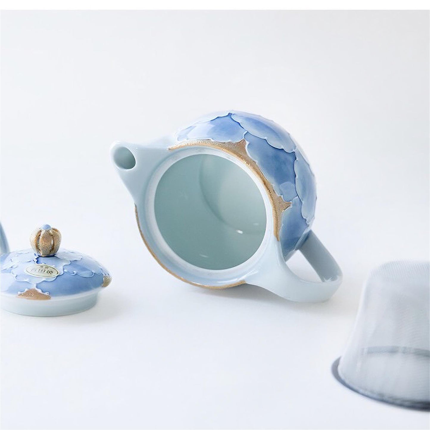 Peony Arita Ware Handmade Teapot and Cup Set
