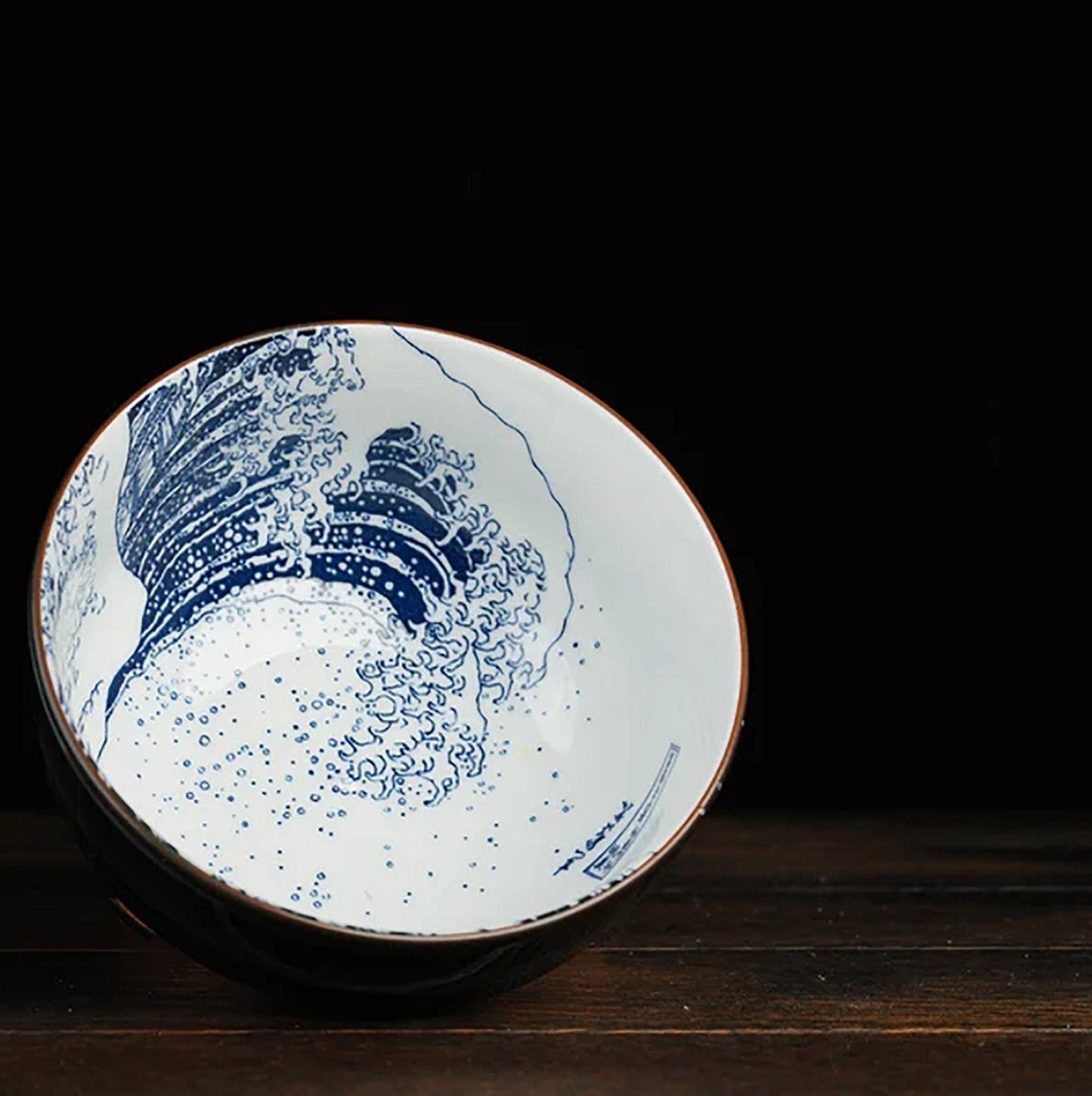 The Great Wave Mino Ware Porcelain Bowl - Small 4.9 in