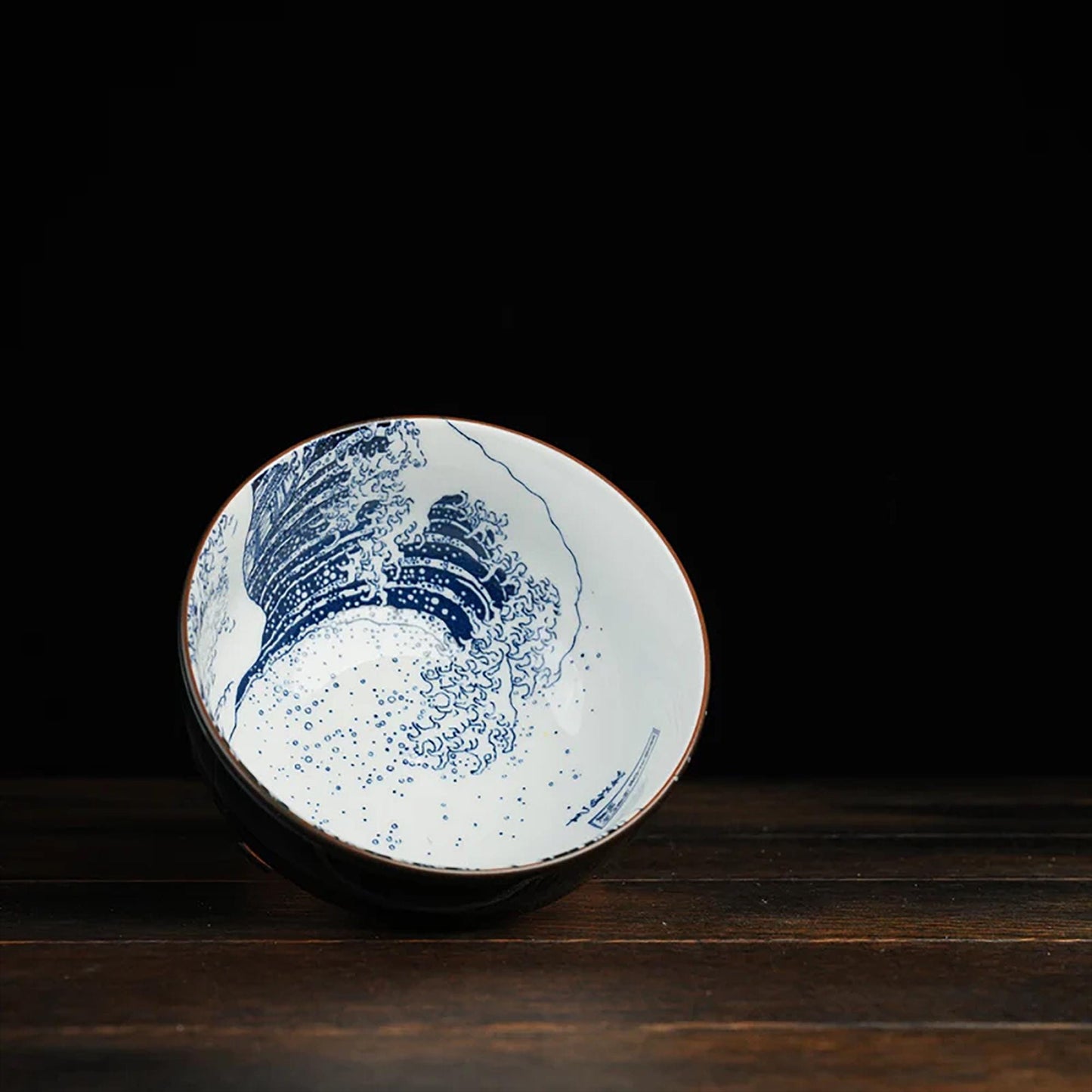 The Great Wave Mino Ware Porcelain Bowl - Small 4.9 in