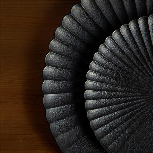 Ocean Bubble Handmade Plate Set - Black