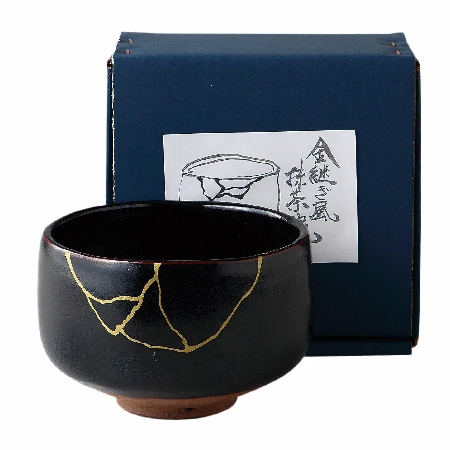 Kinetsugi Handmade Matcha Bowl Set with Whisk & Scoop