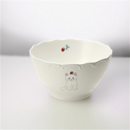 Trio Cat Eco-Friendly Recycled Clay Porcelain Bowl