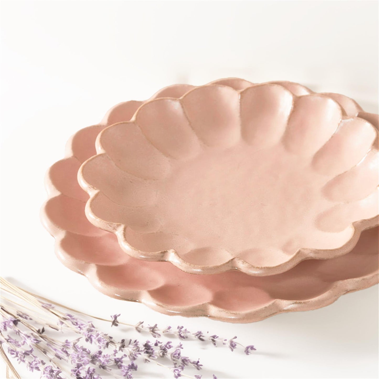 Kaneko Kohyo Rinka Handmade Plate Set - Pink
