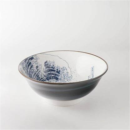 The Great Wave Mino Ware Porcelain Bowl - Large 8.2 in