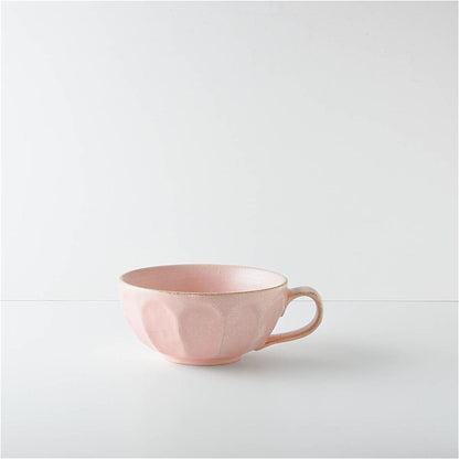 Kaneko Kohyo Rinka Handmade Soup Cup with Saucer - Pink