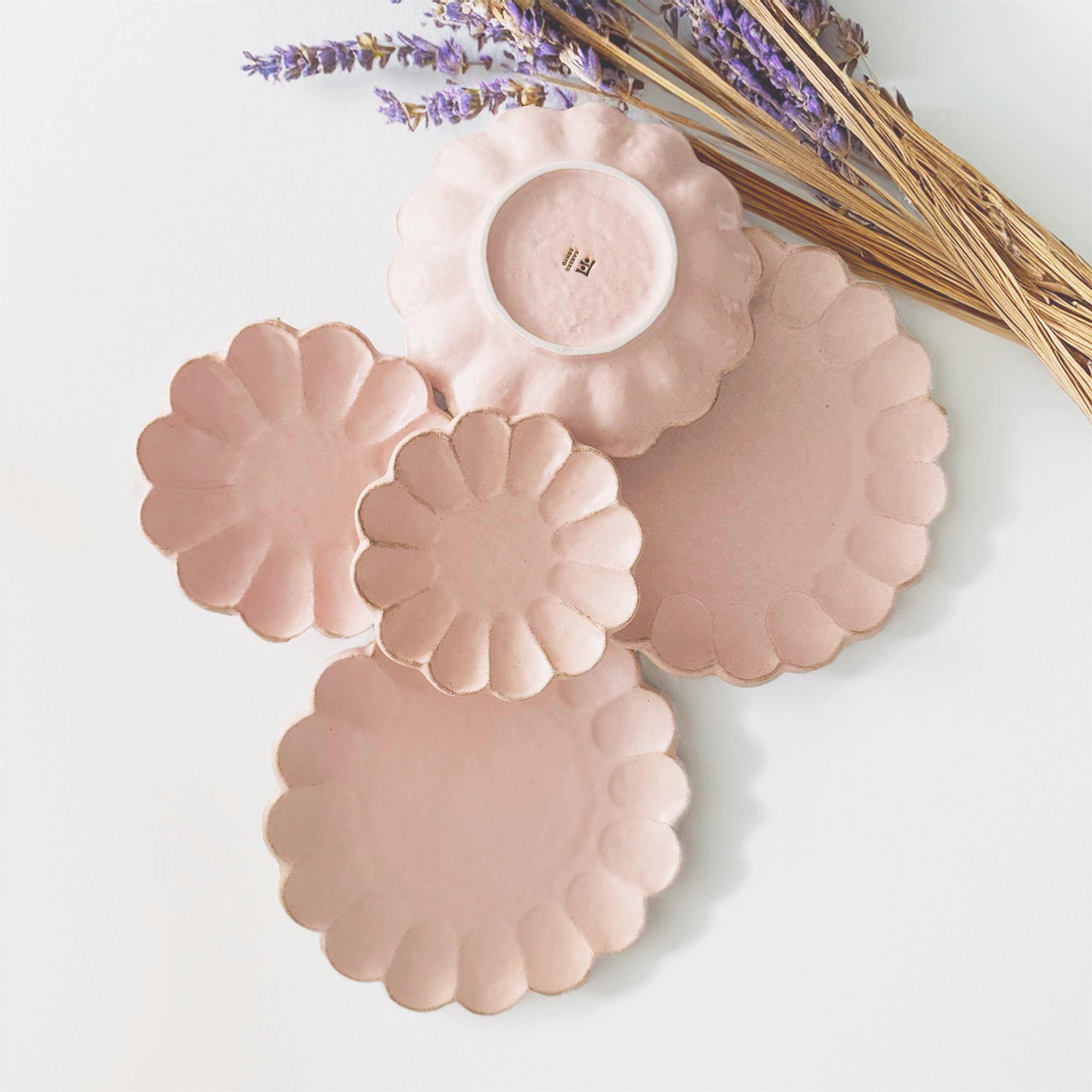 Kaneko Kohyo Rinka Handmade Plate - Pink - ZenwareCrafts