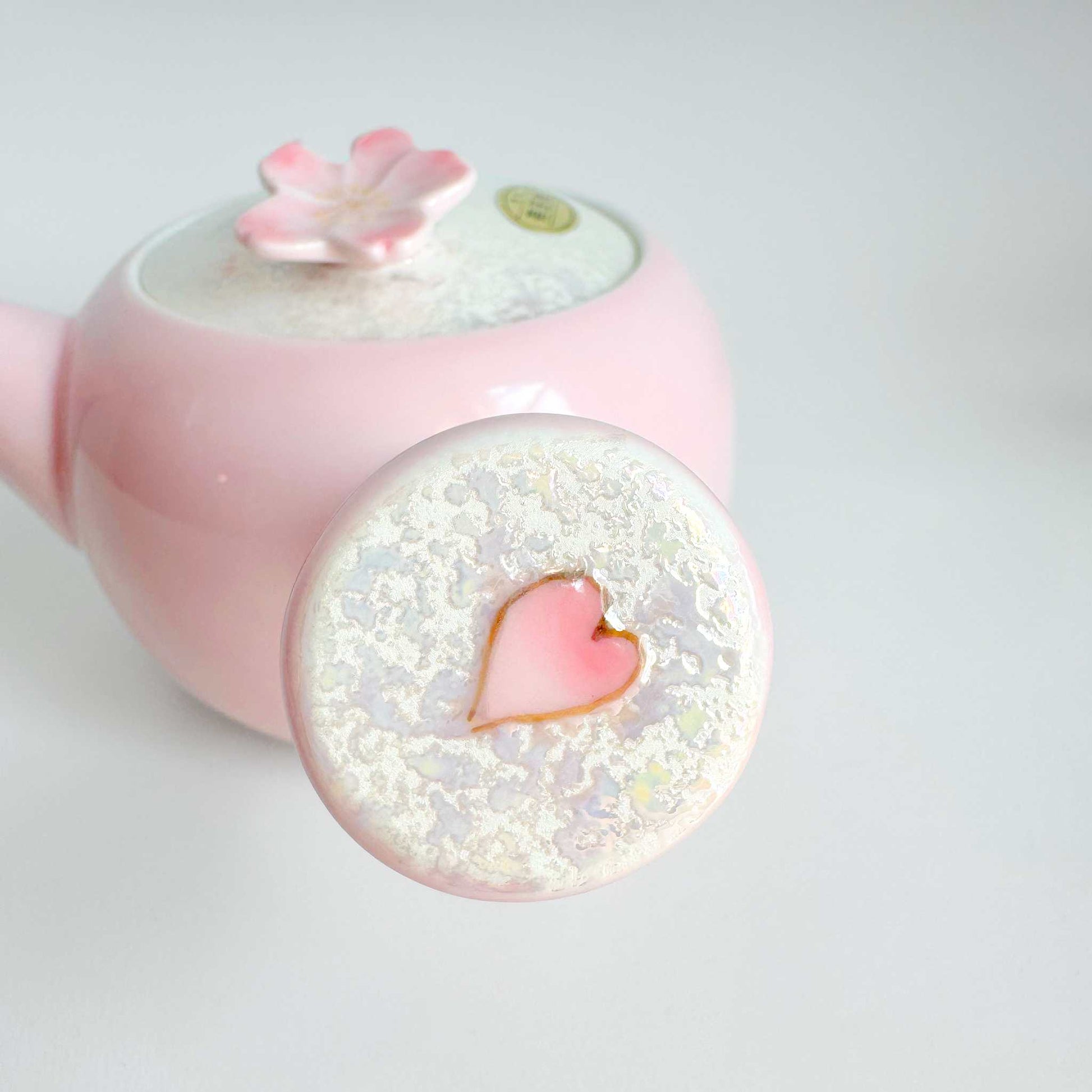 Cherry Blossom Handmade Teapot and Cup Set -  Pink - ZenwareCrafts