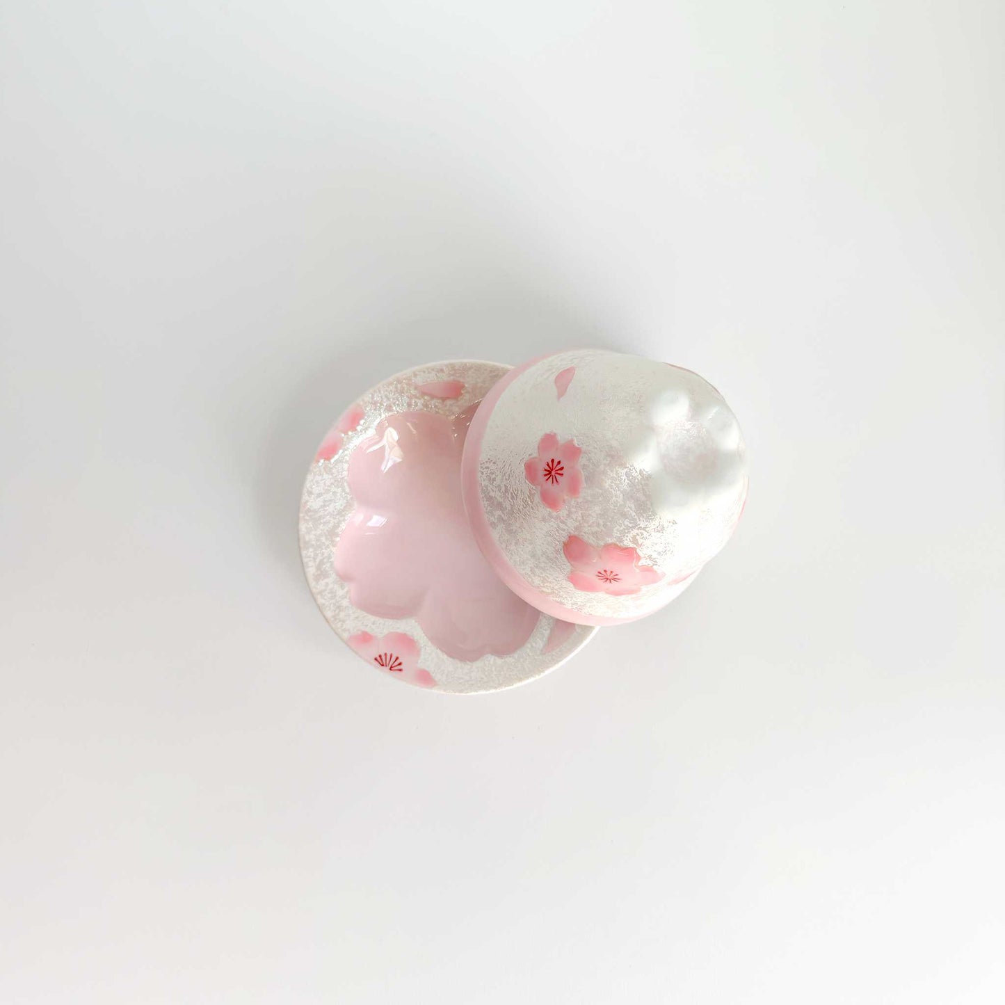 Cherry Blossom Handmade Teapot and Cup Set -  Pink - ZenwareCrafts