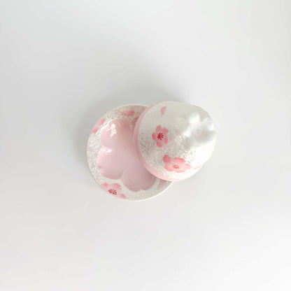 Cherry Blossom Handmade Teapot and Cup Set -  Pink - ZenwareCrafts