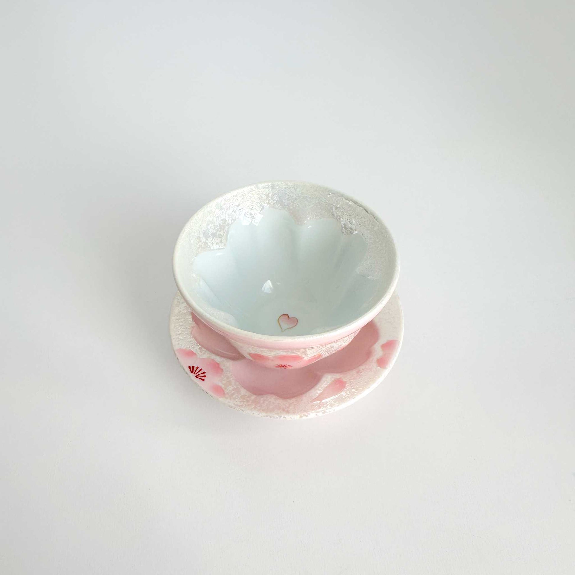 Cherry Blossom Handmade Teapot and Cup Set -  Pink - ZenwareCrafts