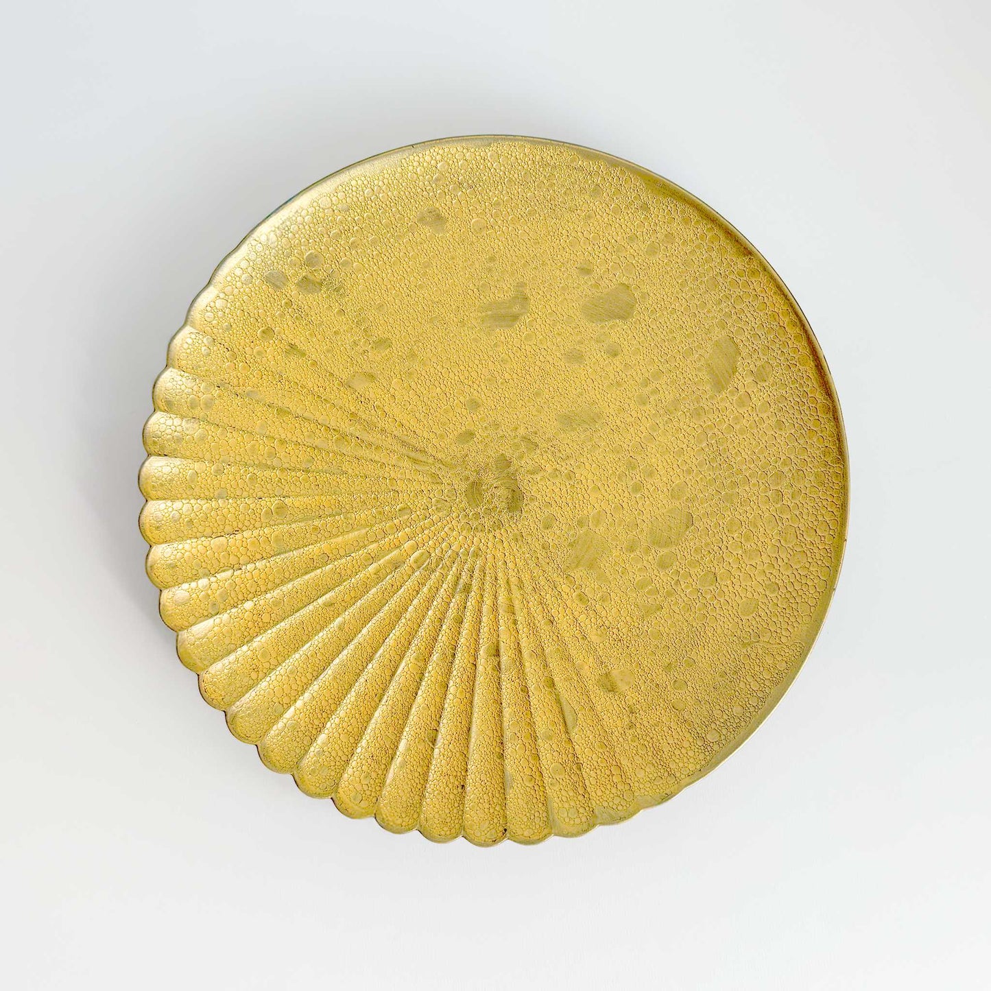 Ocean Bubble Handmade Plate - Large 9.0 in Gold - ZenwareCrafts