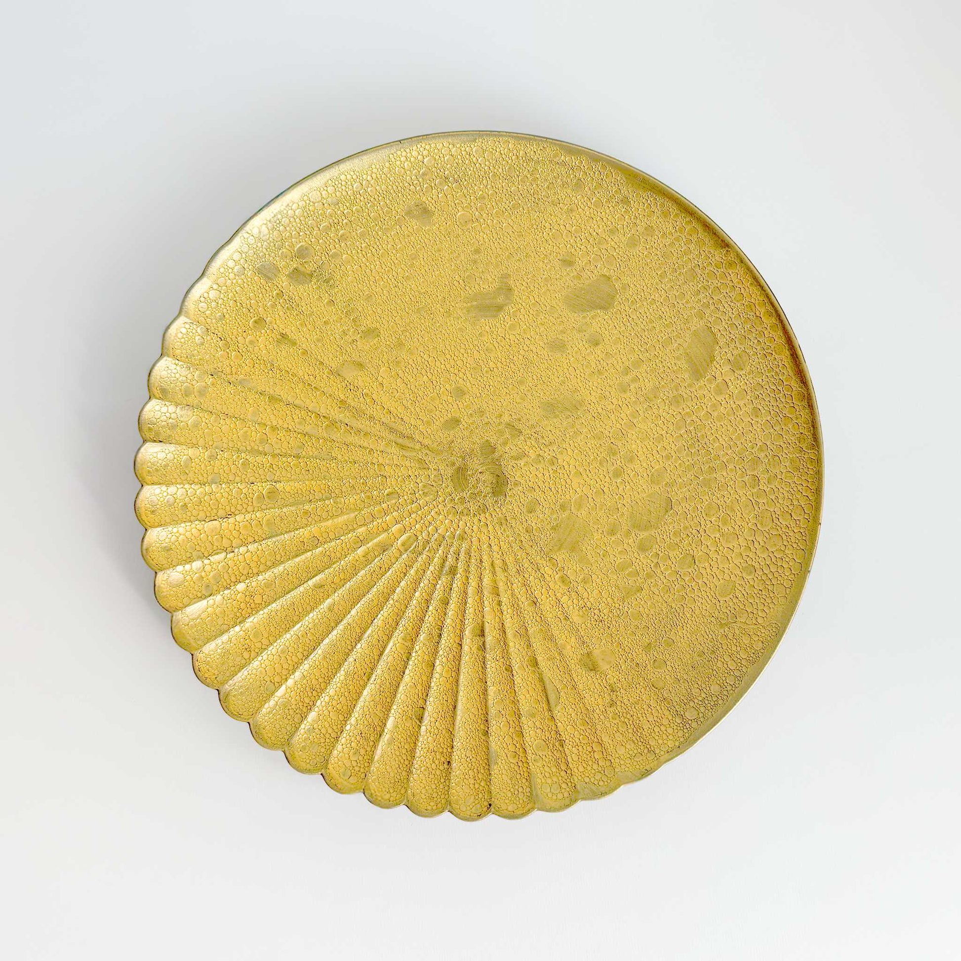 Ocean Bubble Handmade Plate - Large 9.0 in Gold - ZenwareCrafts