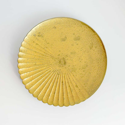 Ocean Bubble Handmade Plate - Large 9.0 in Gold - ZenwareCrafts