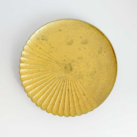 Ocean Bubble Handmade Plate - Large 9.0 in Gold - ZenwareCrafts