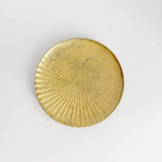 Ocean Bubble Handmade Plate - Small 6.3 in Gold - ZenwareCrafts