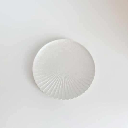 Ocean Bubble Handmade Plate - Small 6.3 in White - ZenwareCrafts