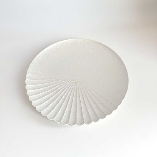 Ocean Bubble Handmade Plate - Large 9.0 in White - ZenwareCrafts
