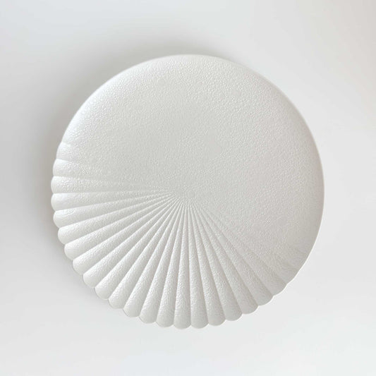 Ocean Bubble Handmade Plate - Large 9.0 in White - ZenwareCrafts