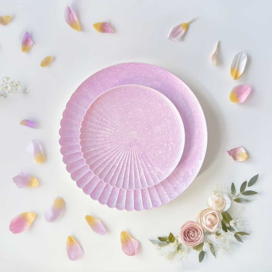 Ocean Bubble Handmade Plate Set - Purple - ZenwareCrafts