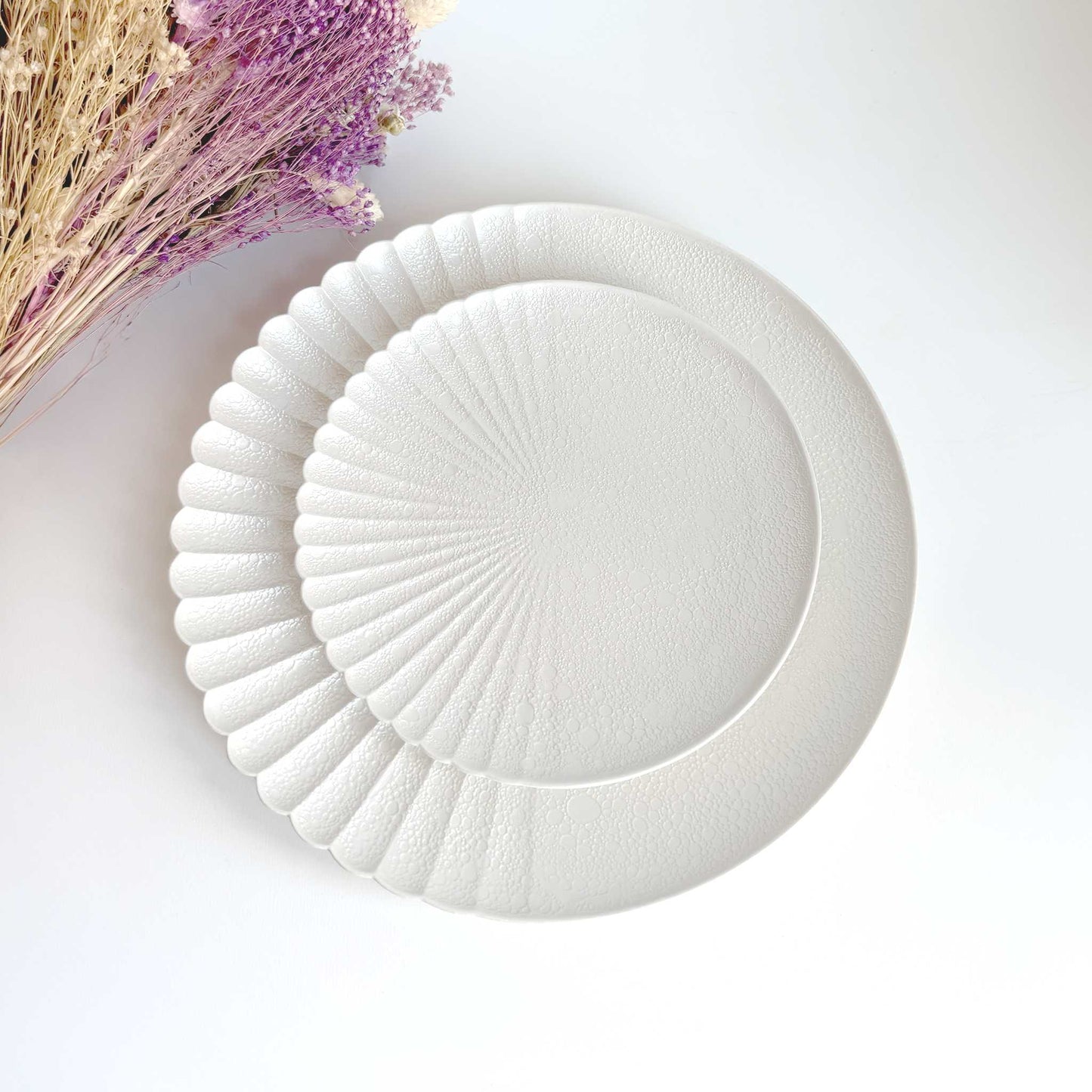 Ocean Bubble Handmade Dinnerware Set - White - ZenwareCrafts