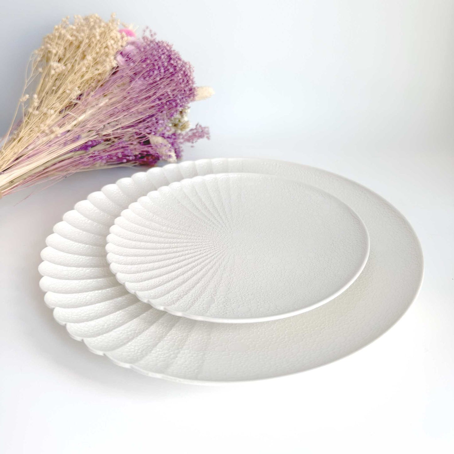Ocean Bubble Handmade Dinnerware Set - White - ZenwareCrafts
