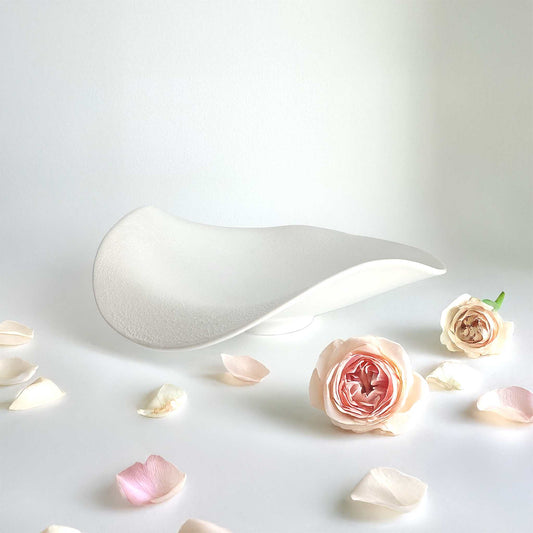 Ocean Bubble Handmade Curvy Bowl - White - ZenwareCrafts