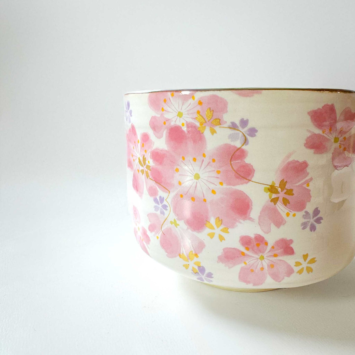 Handmade Matcha Bowl Set with Whisk & Scoop - Cherry Blossom - ZenwareCrafts