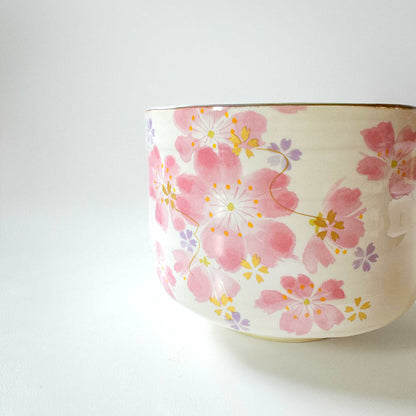 Handmade Matcha Bowl Set with Whisk & Scoop - Cherry Blossom - ZenwareCrafts